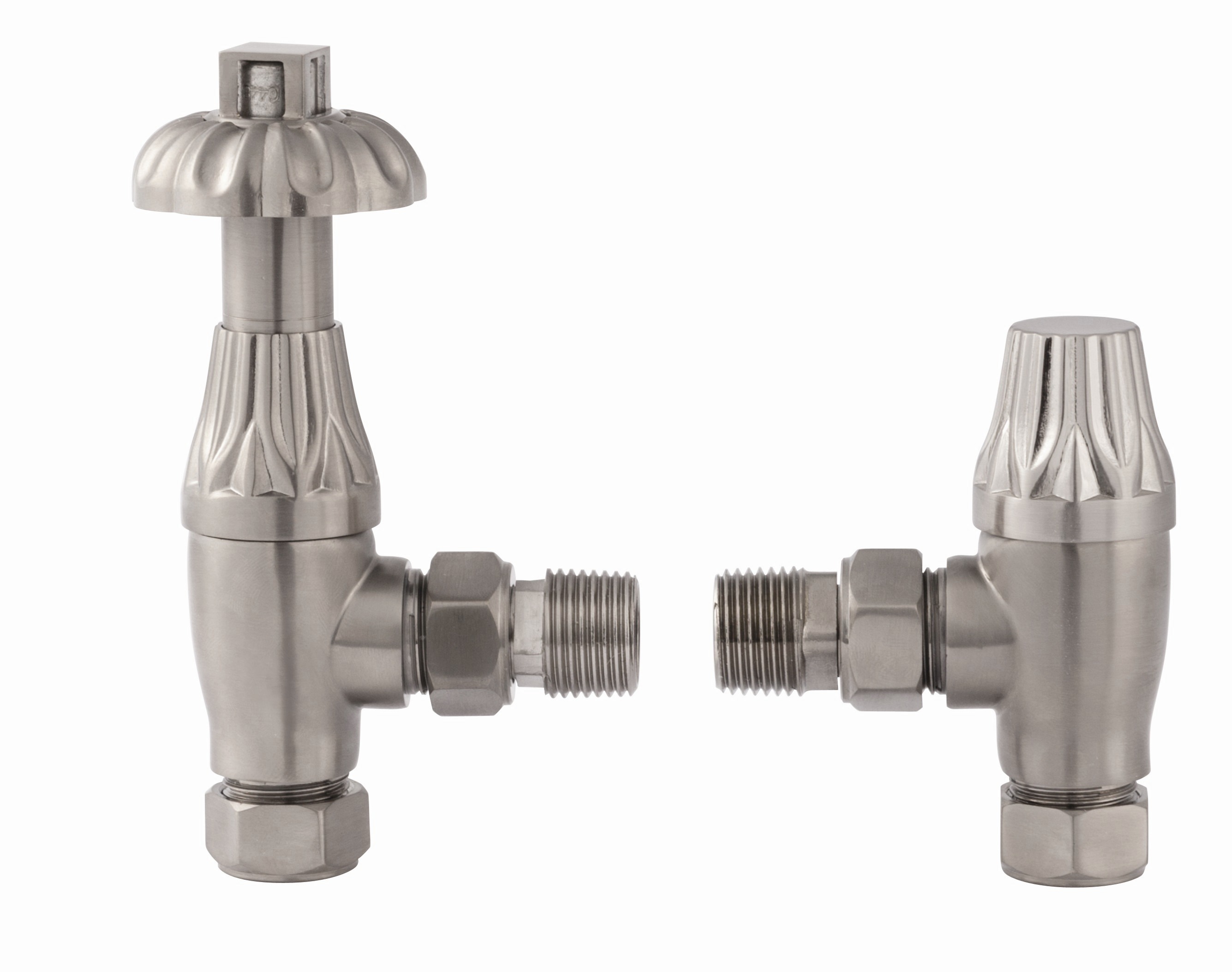 Radvalves UK Thermostatic Valves, Westminster, Satin Nickel Angled Price Comparisons | Compare The Build