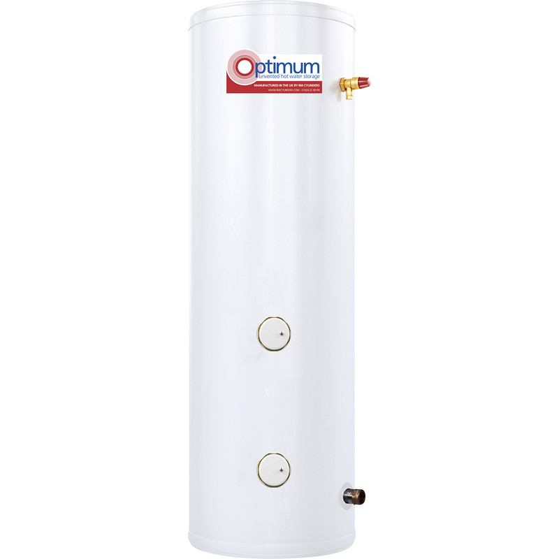 RM Cylinders RM Optimum Stainless Steel Direct Unvented Hot Water Cylinder 1980 x 545 300L | Compare The Build