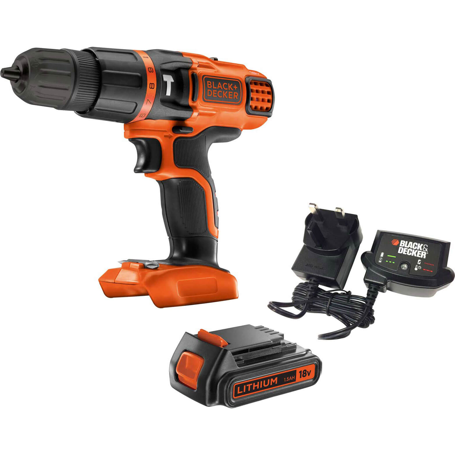 Black and Decker BDCH188 18v Cordless Combi Drill 1 x 1.5ah Li-ion Charger No Case Price Comparisons | Compare The Build