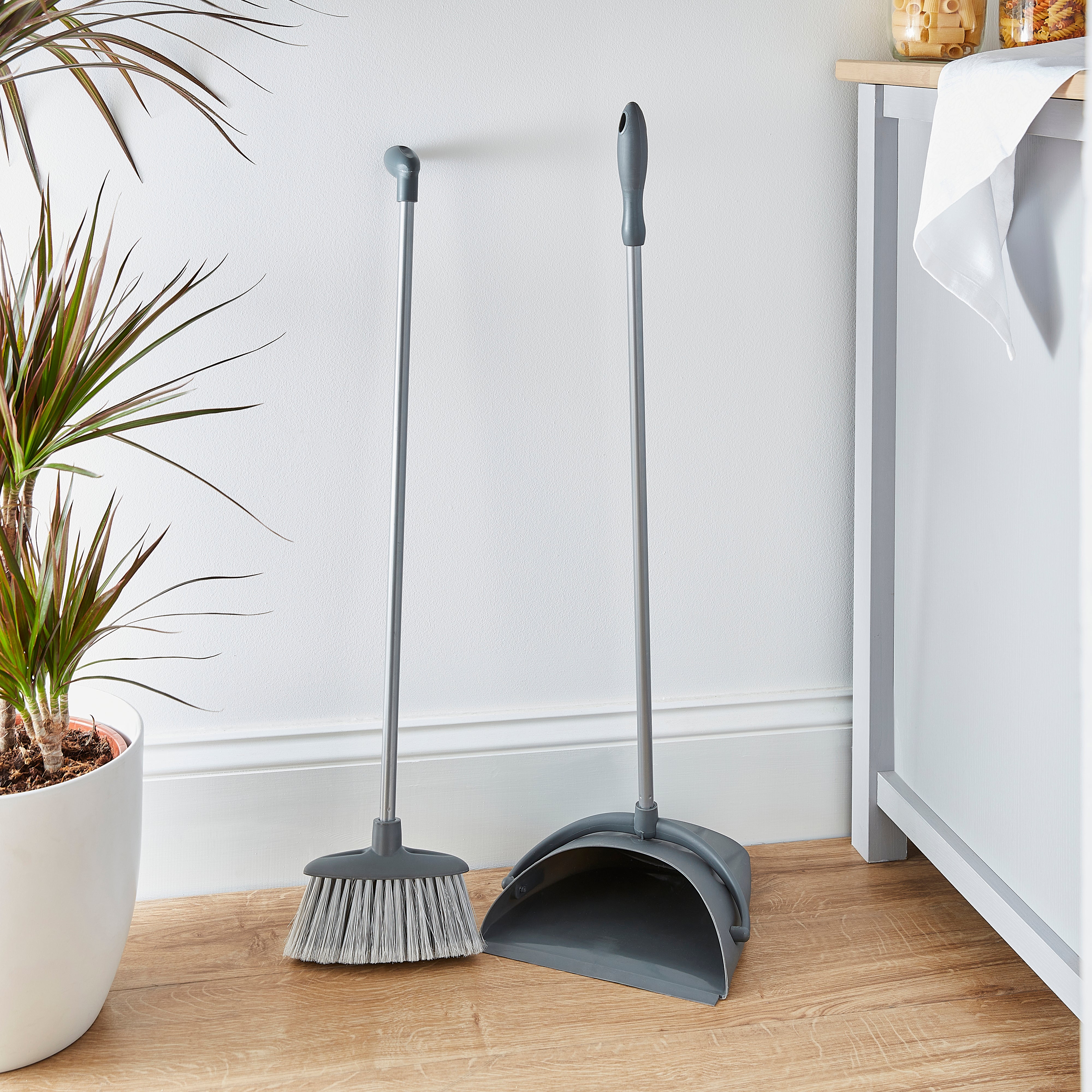 Long Handle Grey Dustpan and Brush Grey Price Comparisons | Compare The Build