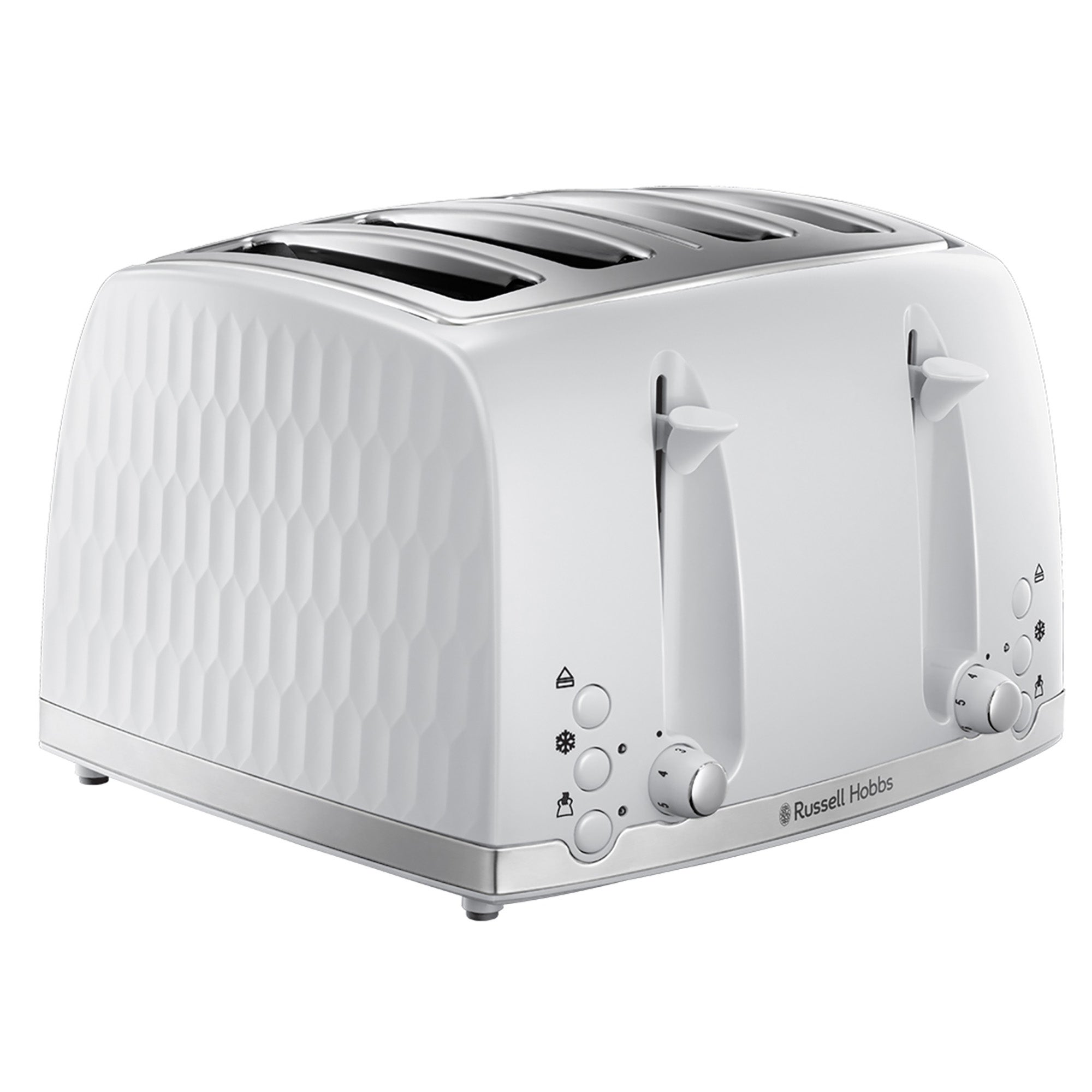 Russell Hobbs Honeycomb 4 Slice Toaster White White Price Comparisons | Compare The Build