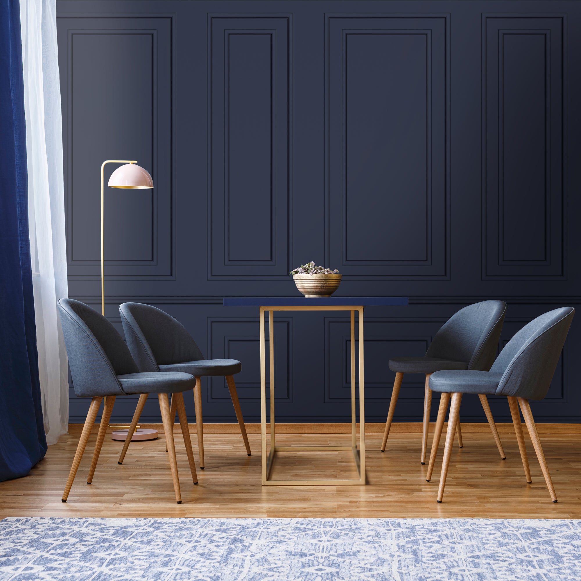 Wood Panel Navy Mural Navy Blue Price Comparisons | Compare The Build