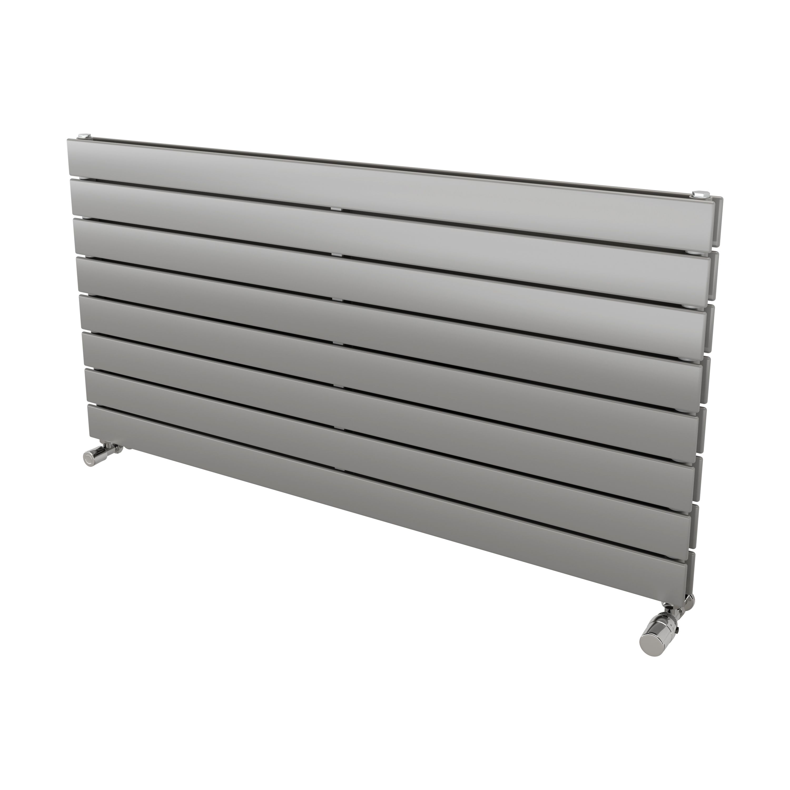 Ximax Vertirad Duplex Satin Silver Effect Horizontal Designer Panel Radiator, (W)1200mm X (H)595mm Price Comparisons | Compare The Build