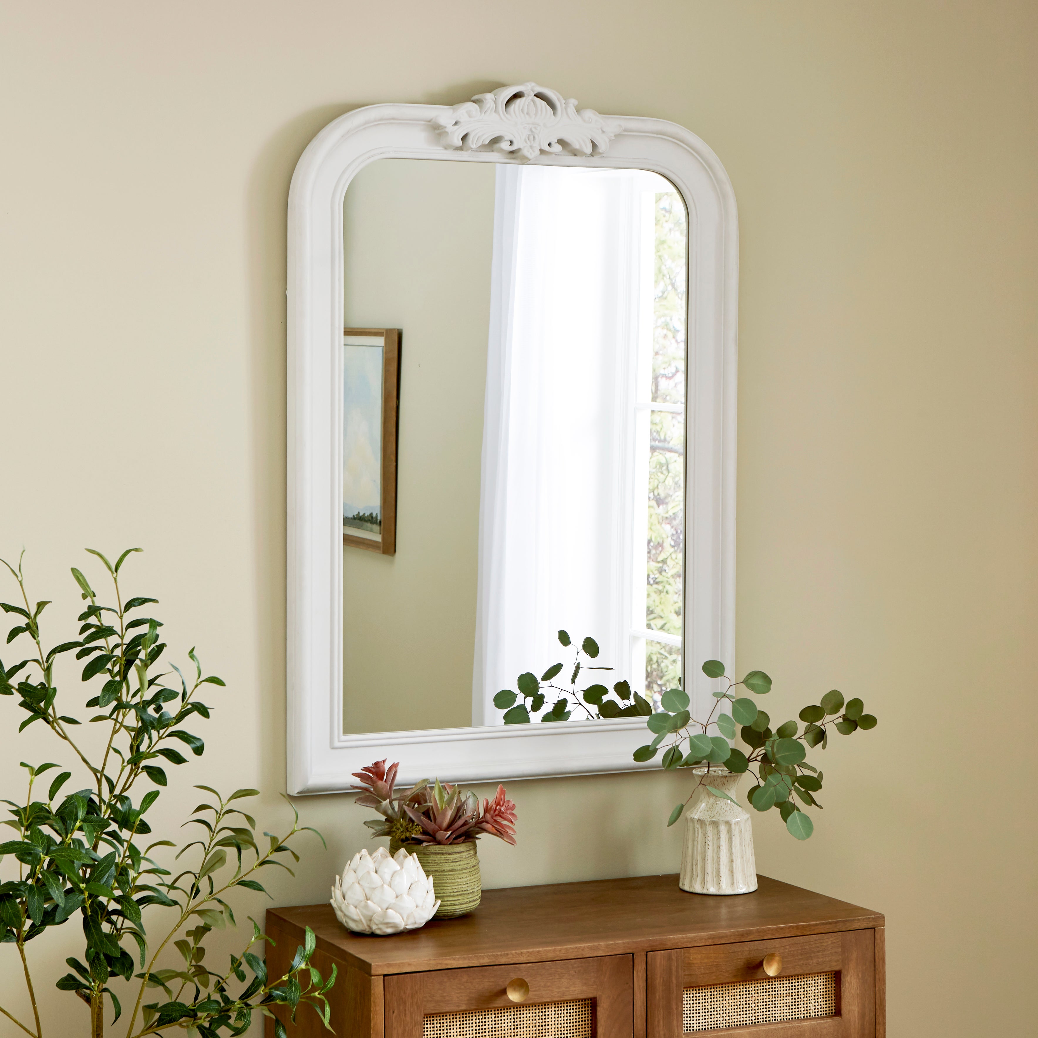 Swept Curved Wall Mirror White Price Comparisons | Compare The Build