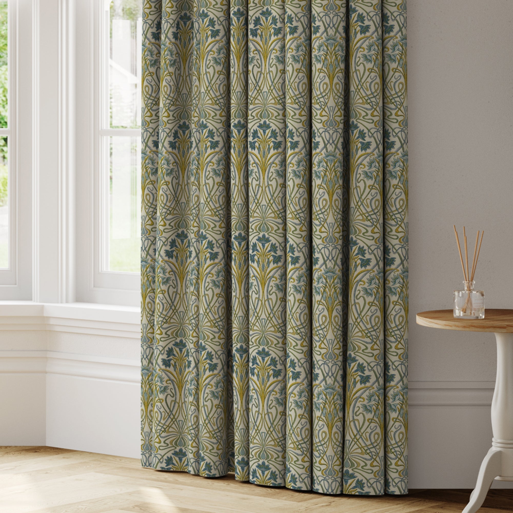 Lucetta Made to Measure Curtains Blue/Green/White Price Comparisons | Compare The Build