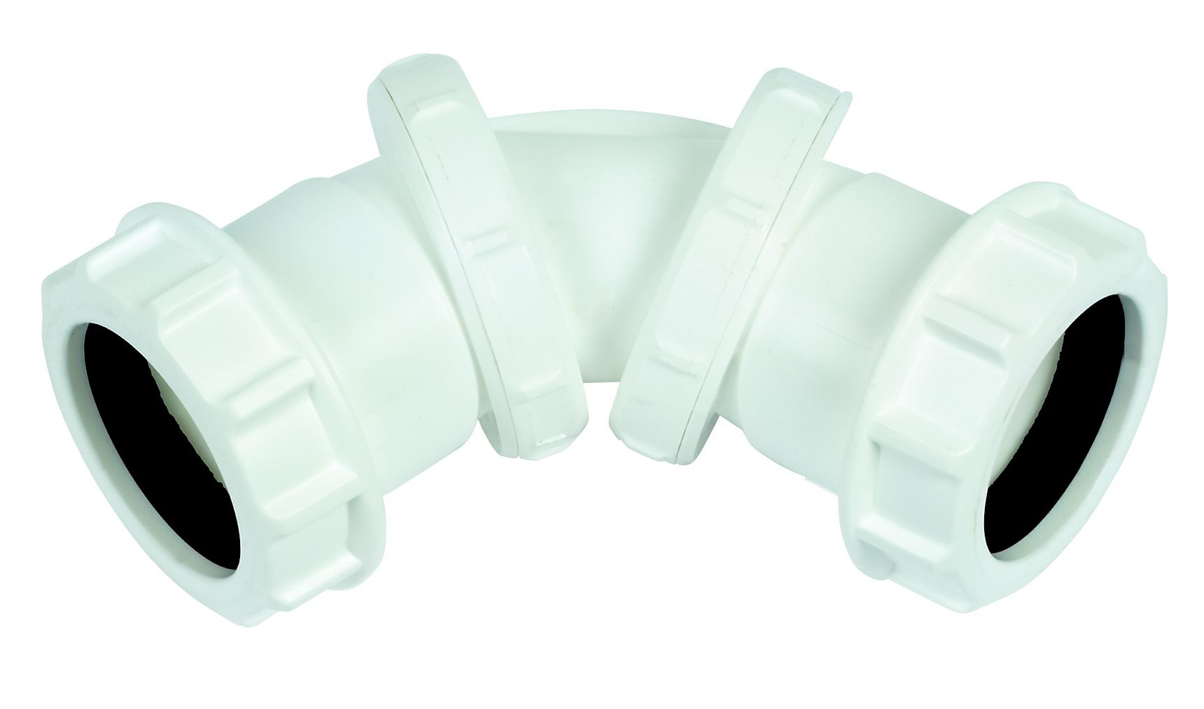 Floplast Universal White Compression 90° Adjustable Waste Pipe Bend (Dia)40mm | Compare The Build