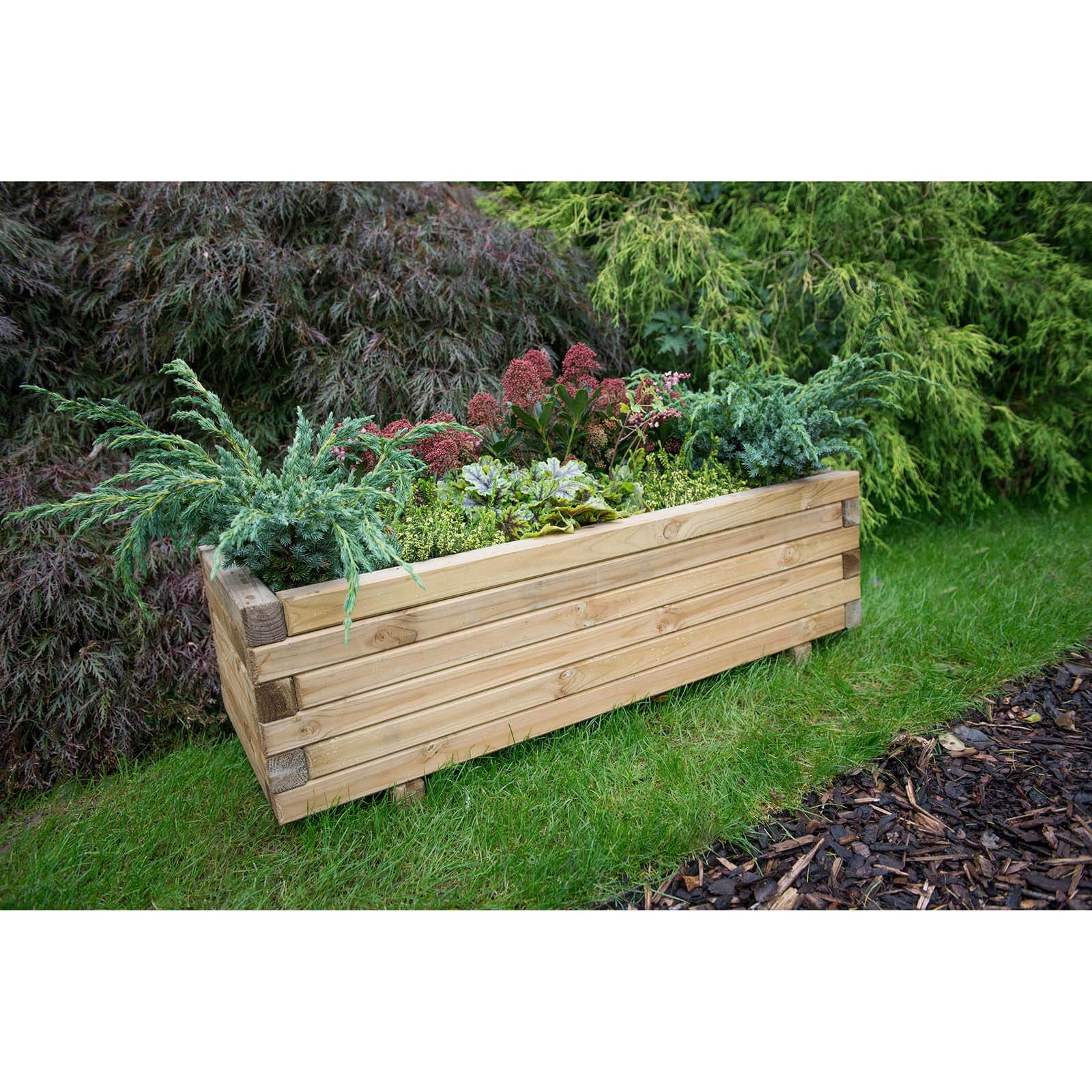 Forest Garden Wooden Agen Planter Price Comparisons | Compare The Build