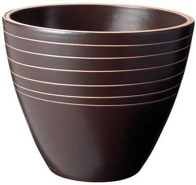 Nurgul Glazed Brown Ceramic Plant Pot Price Comparisons | Compare The Build