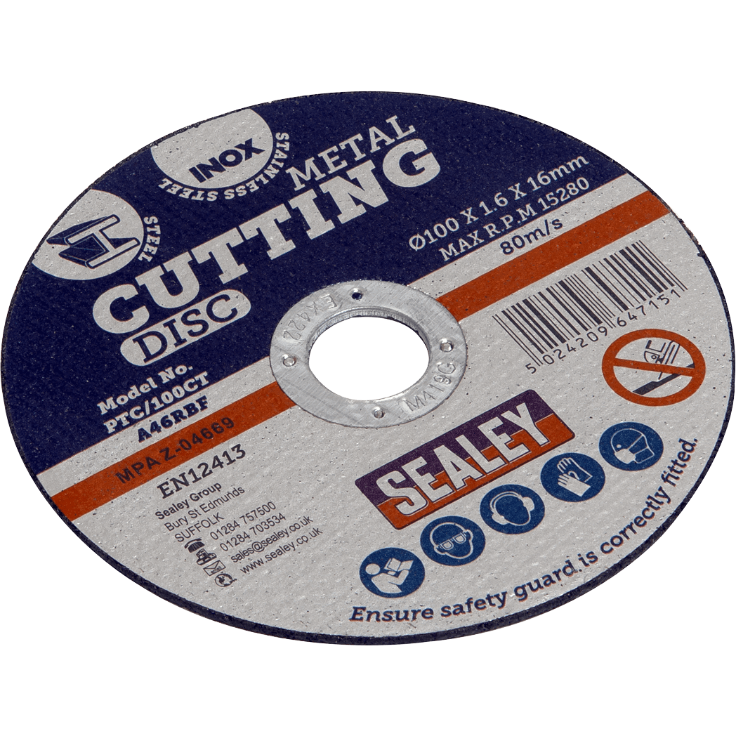 Sealey Metal Cutting Disc 100mm 1.6mm Pack of 1 Price Comparisons | Compare The Build