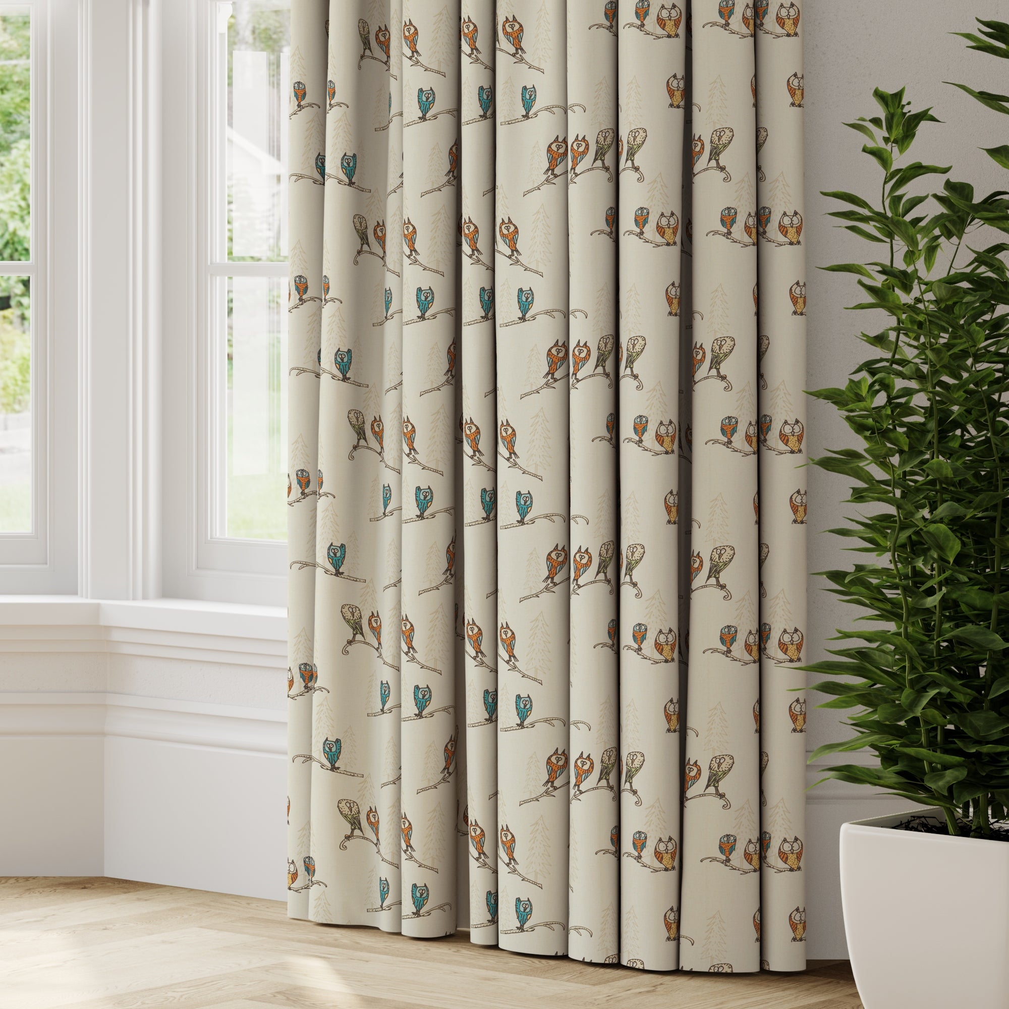 Quirky Owls Made to Measure Curtains Quirky Owls Natural Price Comparisons | Compare The Build
