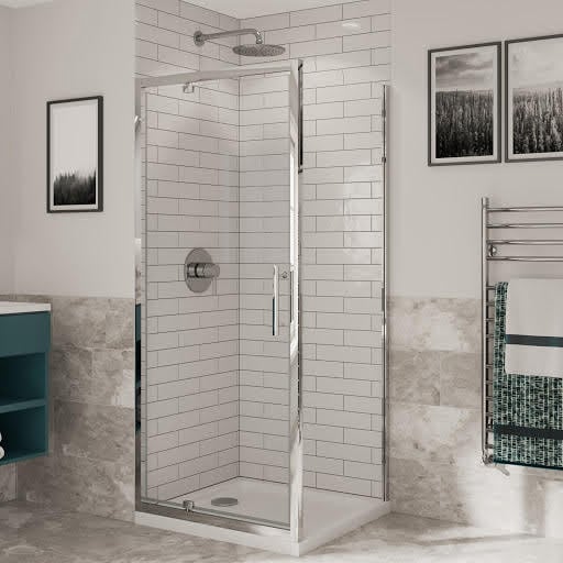 Coram Optima 6 Pivot Shower Enclosure 800 x 800mm - 6mm O6PI8080 Price Comparisons | Compare The Build