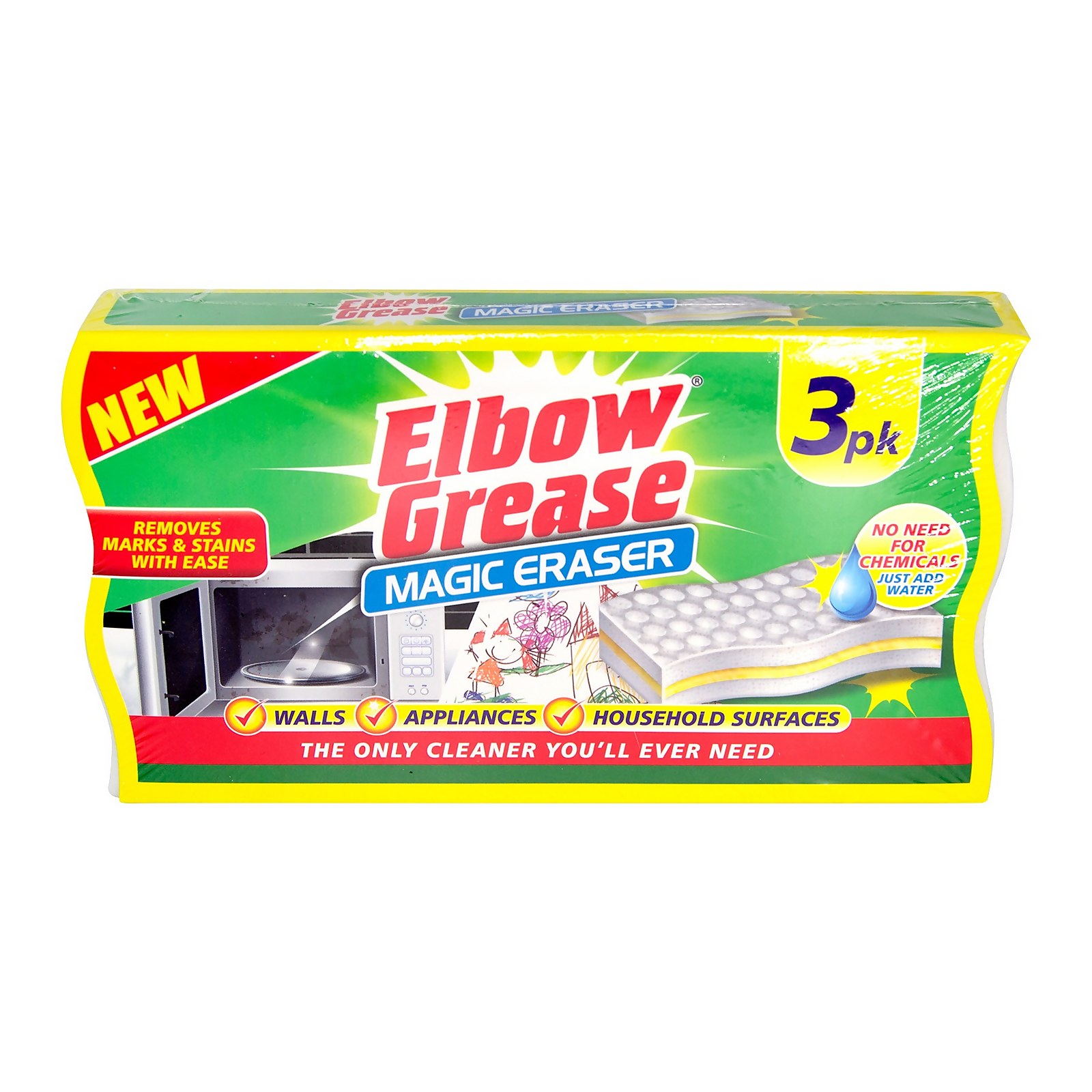 Elbow Grease Sponge Eraser - 3pk | Compare The Build