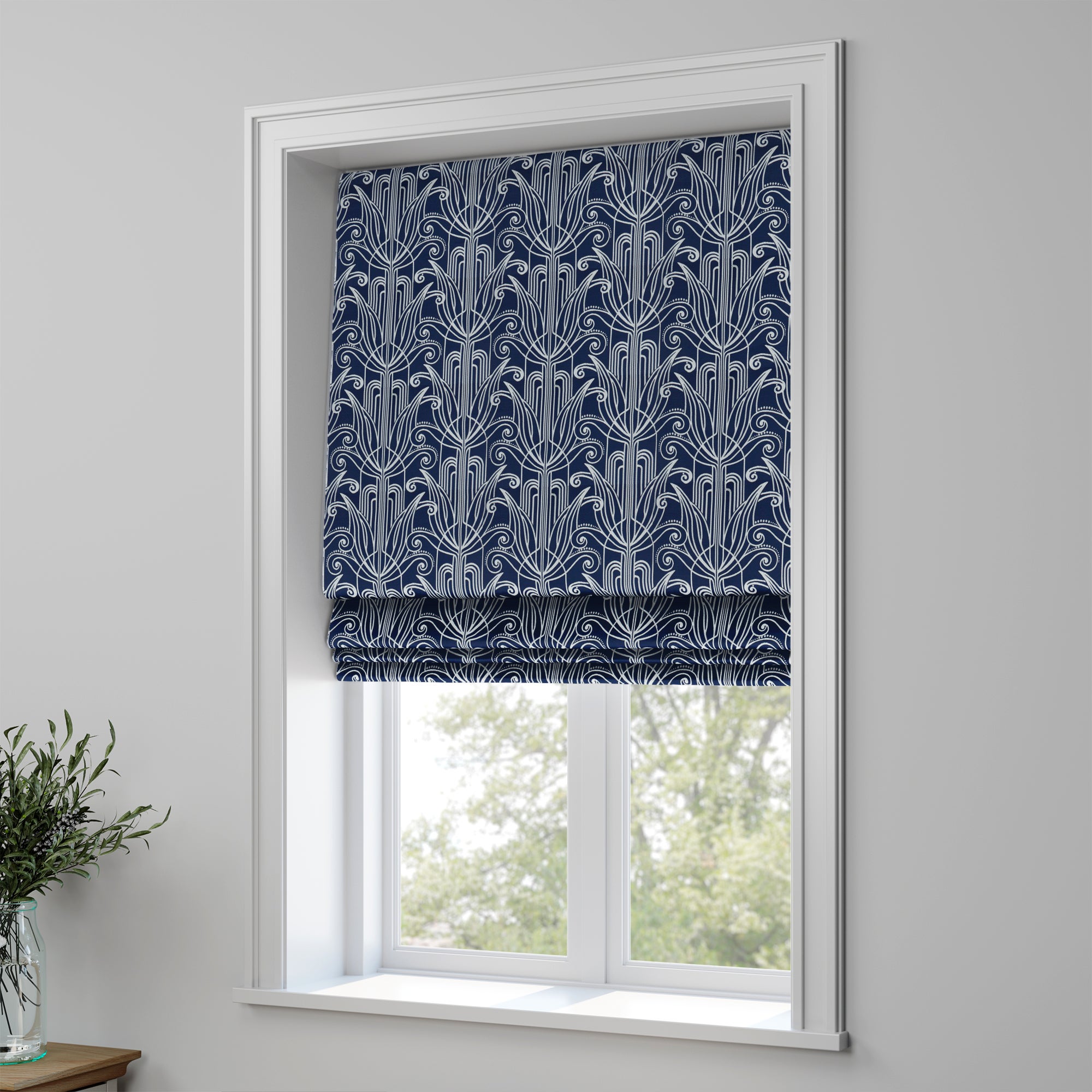 Rene Made to Measure Roman Blind Rene Blue Price Comparisons | Compare The Build