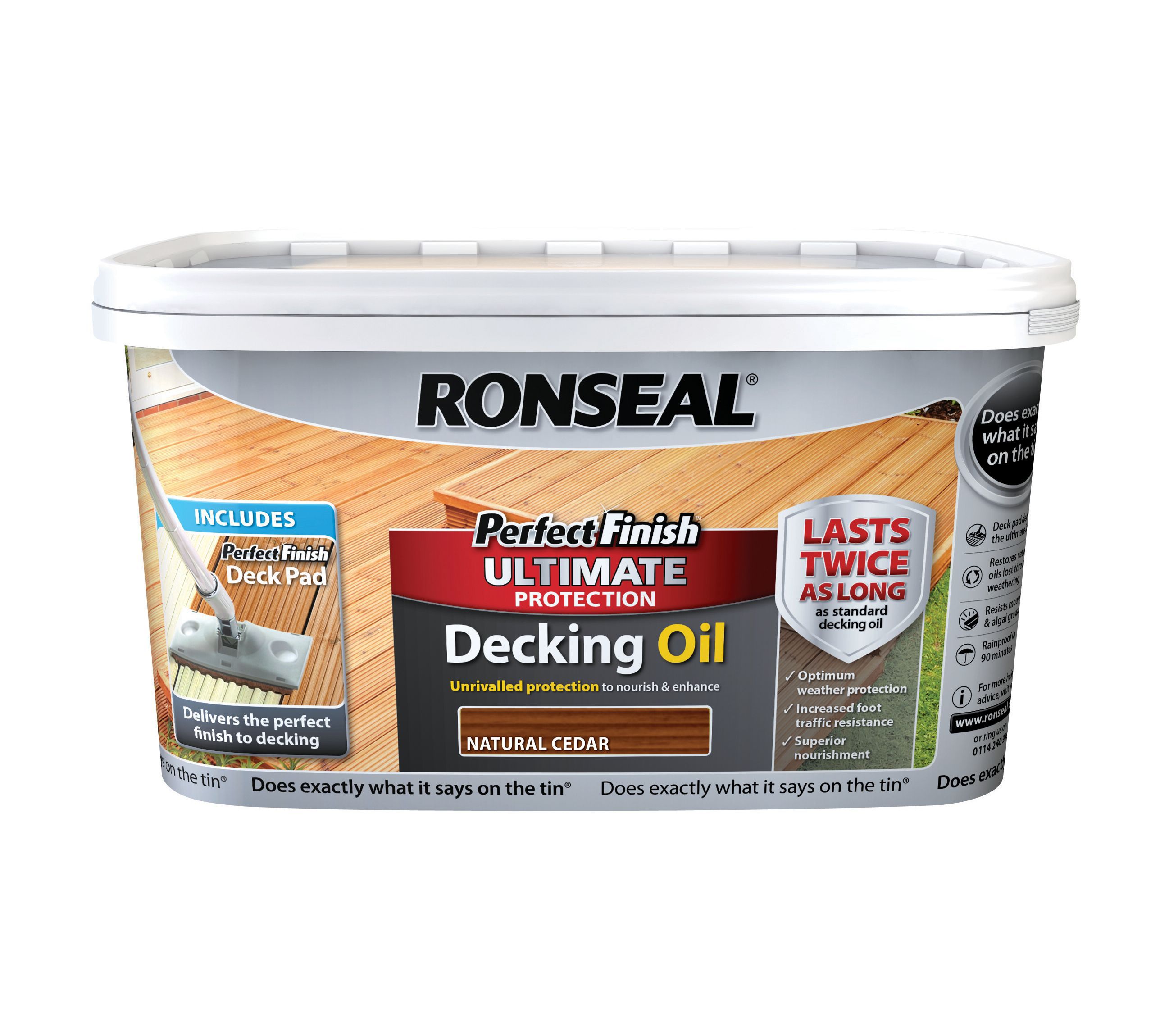 Ronseal Perfect Finish Natural Cedar Decking Wood Oil, 2.5L Price Comparisons | Compare The Build