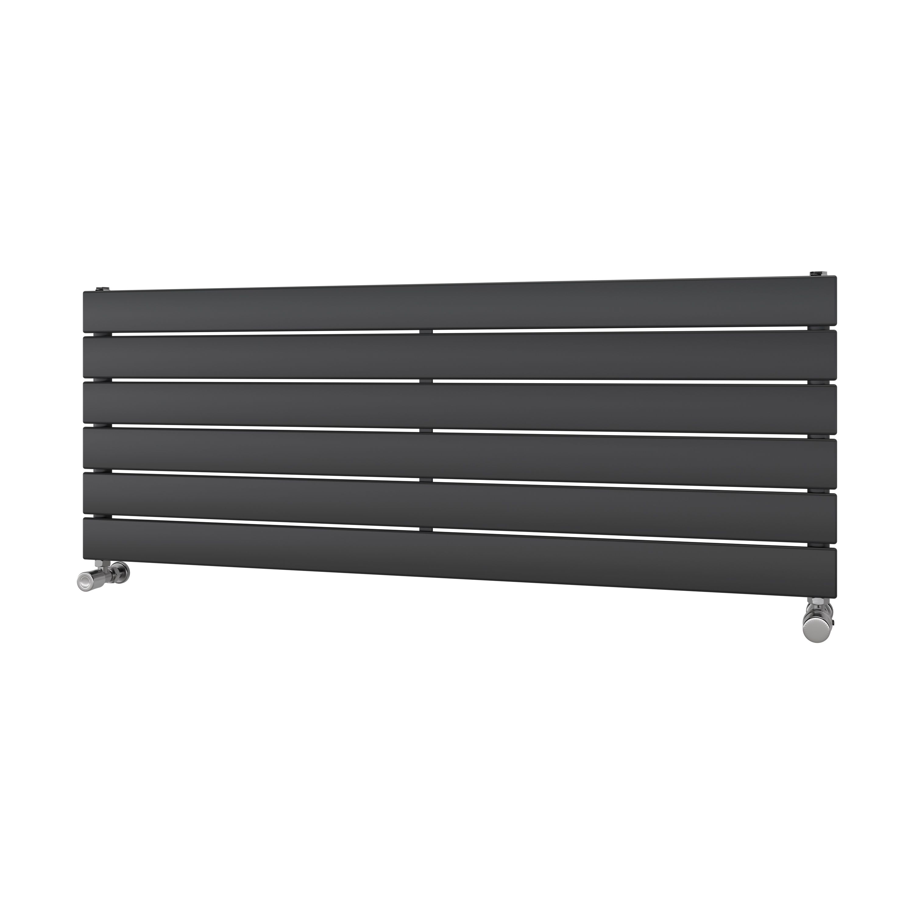 Ximax Vertirad Satin Anthracite Horizontal Designer Panel Radiator, (W)1200mm X (H)445mm | Compare The Build