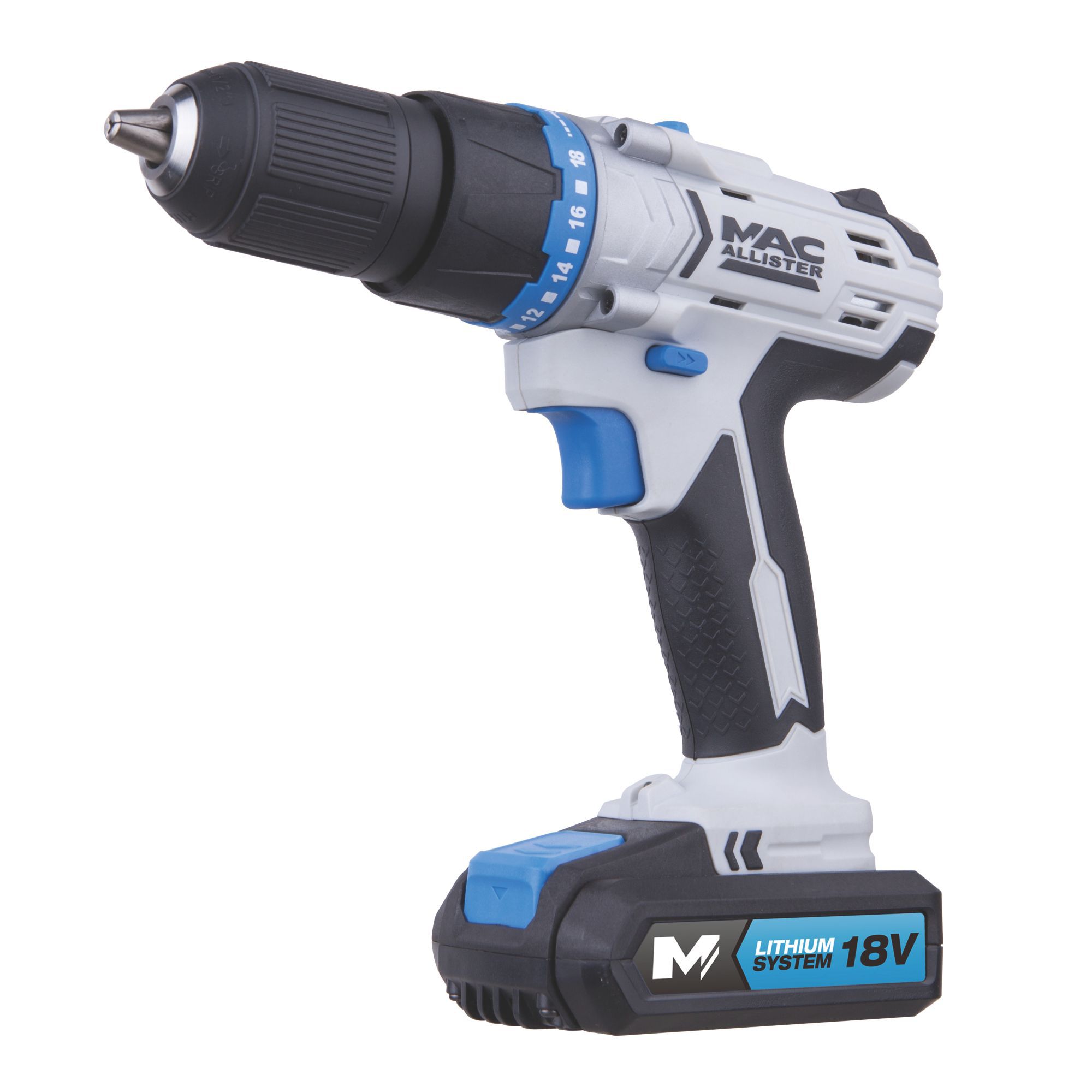 Mac Allister 18V 1.5Ah Li-ion Cordless Combi drill MSCD18-Li-2 - 2 batteries included | Compare The Build