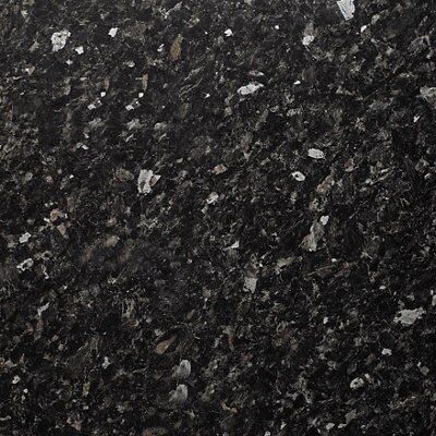 38mm Ebony Granite Gloss Black Stone Effect Laminate Round Edge Kitchen Worktop, (L)3000mm | Compare The Build