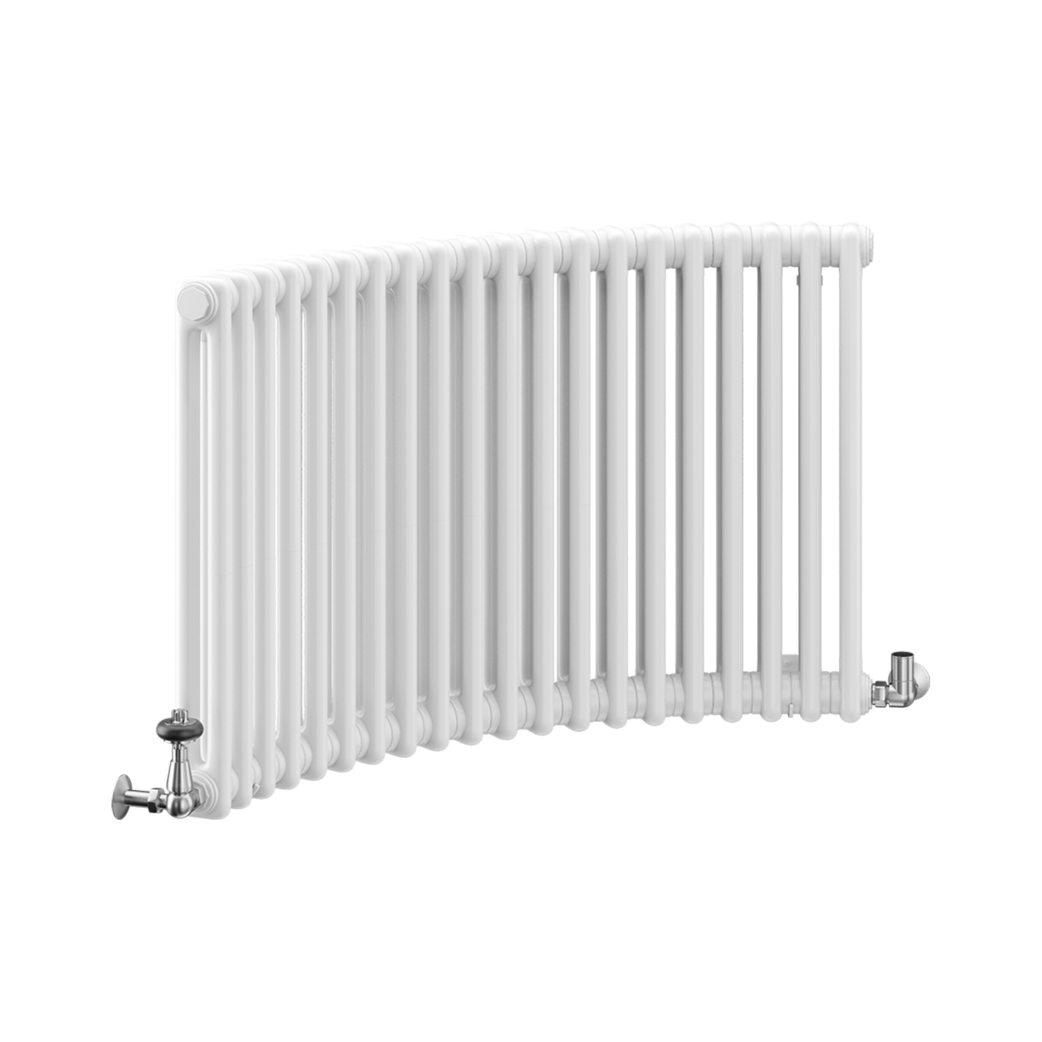 Nordic 2 Column Curved Horizontal Radiator, White, 600mm x 1194mm Price Comparisons | Compare The Build