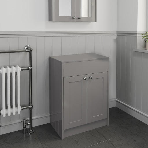 Park Lane Grey Traditional Free Standing Vanity Unit & Top Board - 600mm Width Price Comparisons | Compare The Build