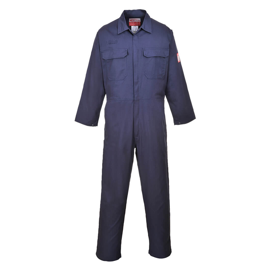 Biz Flame Mens Pro Flame Resistant Coverall Navy 2XL | Compare The Build