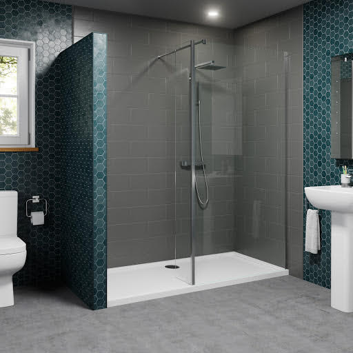 Diamond Walk In Shower Enclosure 1400 x 800mm - 700mm Screen with Return Panel & Tray - 8mm Price Comparisons | Compare The Build