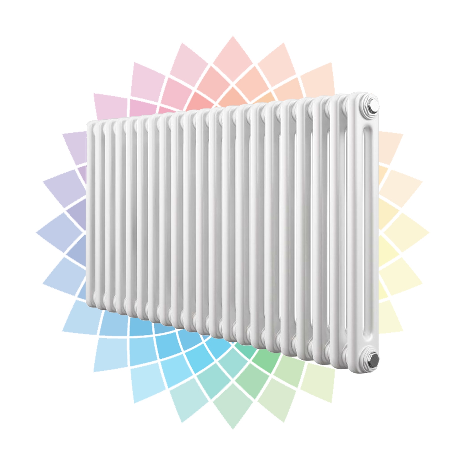 Apollo Roma 2 Column Horizontal Radiator, Custom Colour, 600mm x 1189mm Price Comparisons | Compare The Build