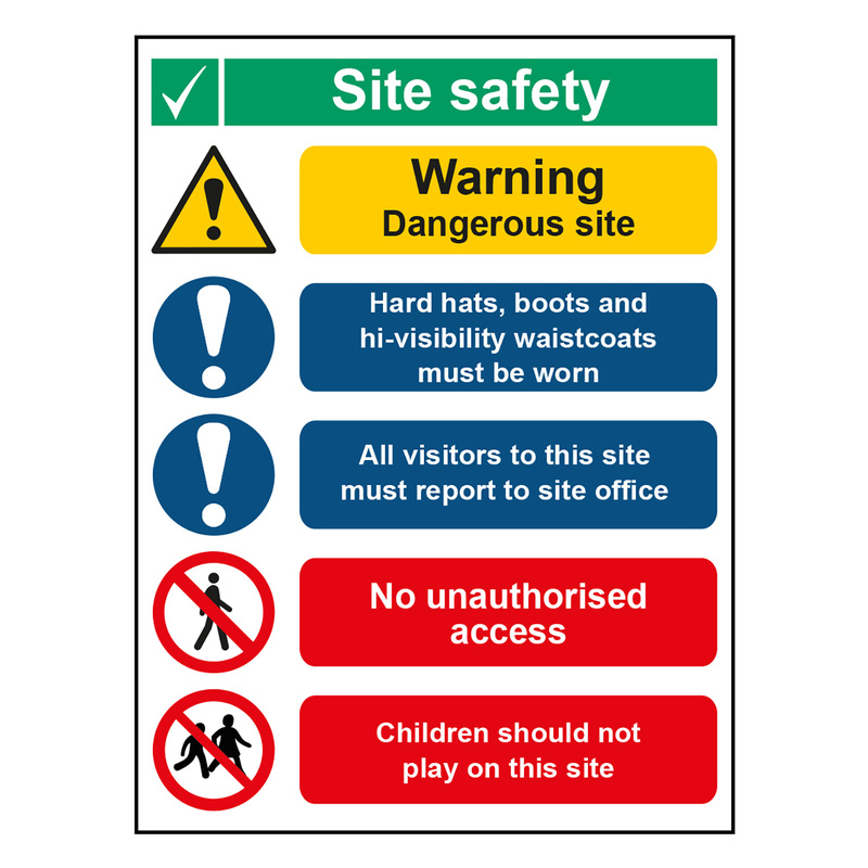 Site Safety Sign 400 x 300mm Price Comparisons | Compare The Build