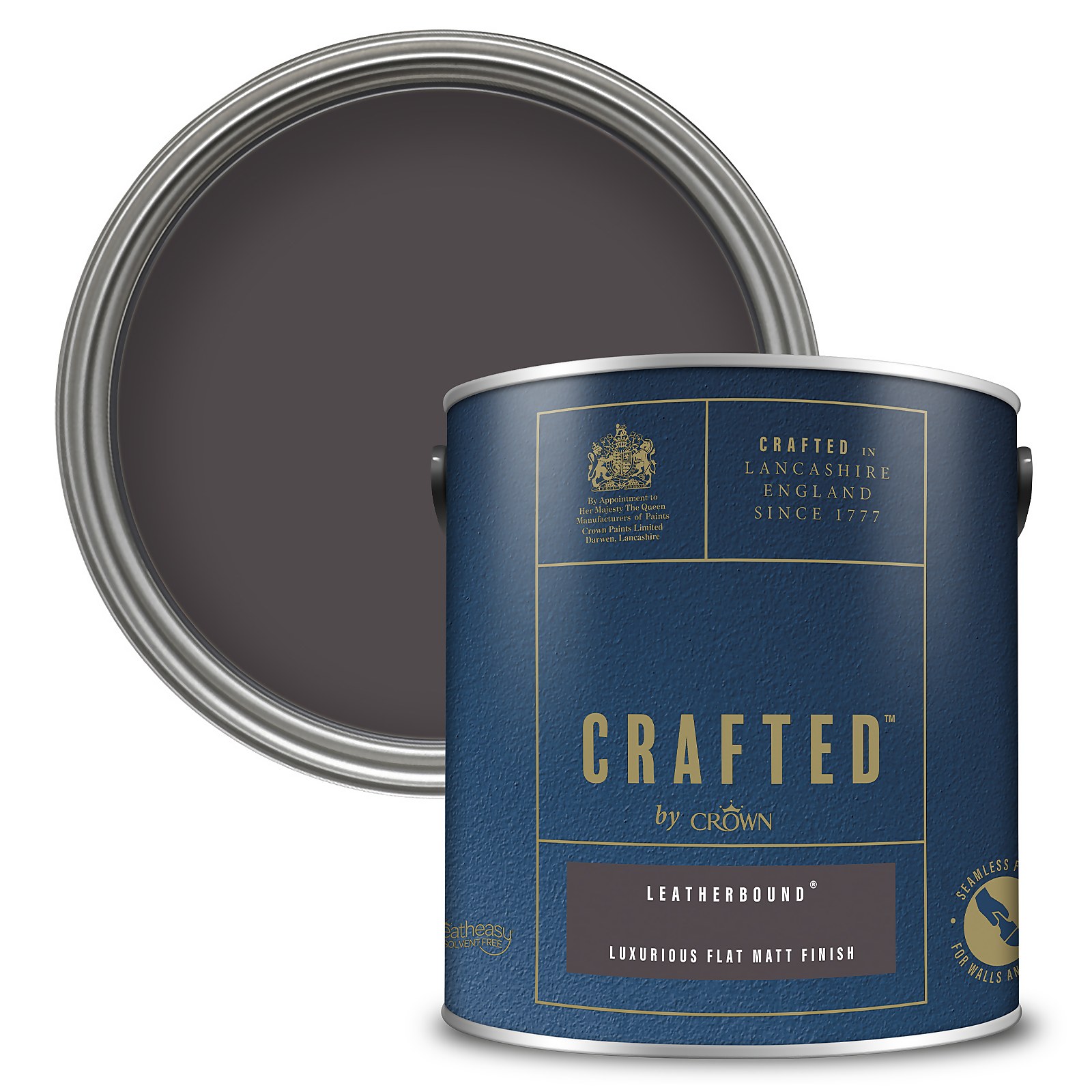 CRAFTED™ by Crown Flat Matt Interior Wall, Ceiling and Wood Paint - Leatherbound® - 2.5L Price Comparisons | Compare The Build