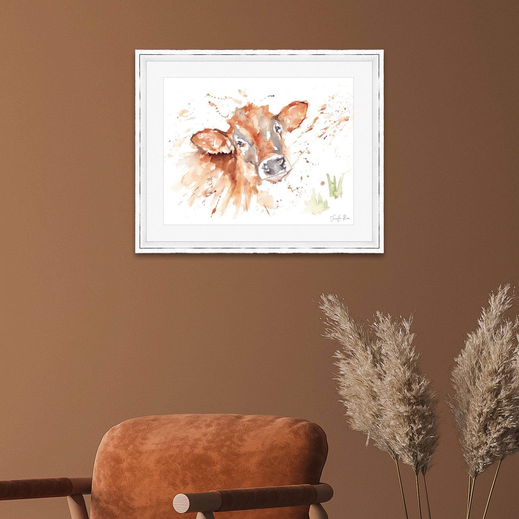 The Art Group Calf Cuteness Framed Print Brown Price Comparisons | Compare The Build