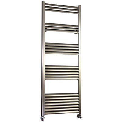 Accuro Korle Champagne 627W Electric Silver Towel Warmer (H)1400mm (W)500mm Price Comparisons | Compare The Build