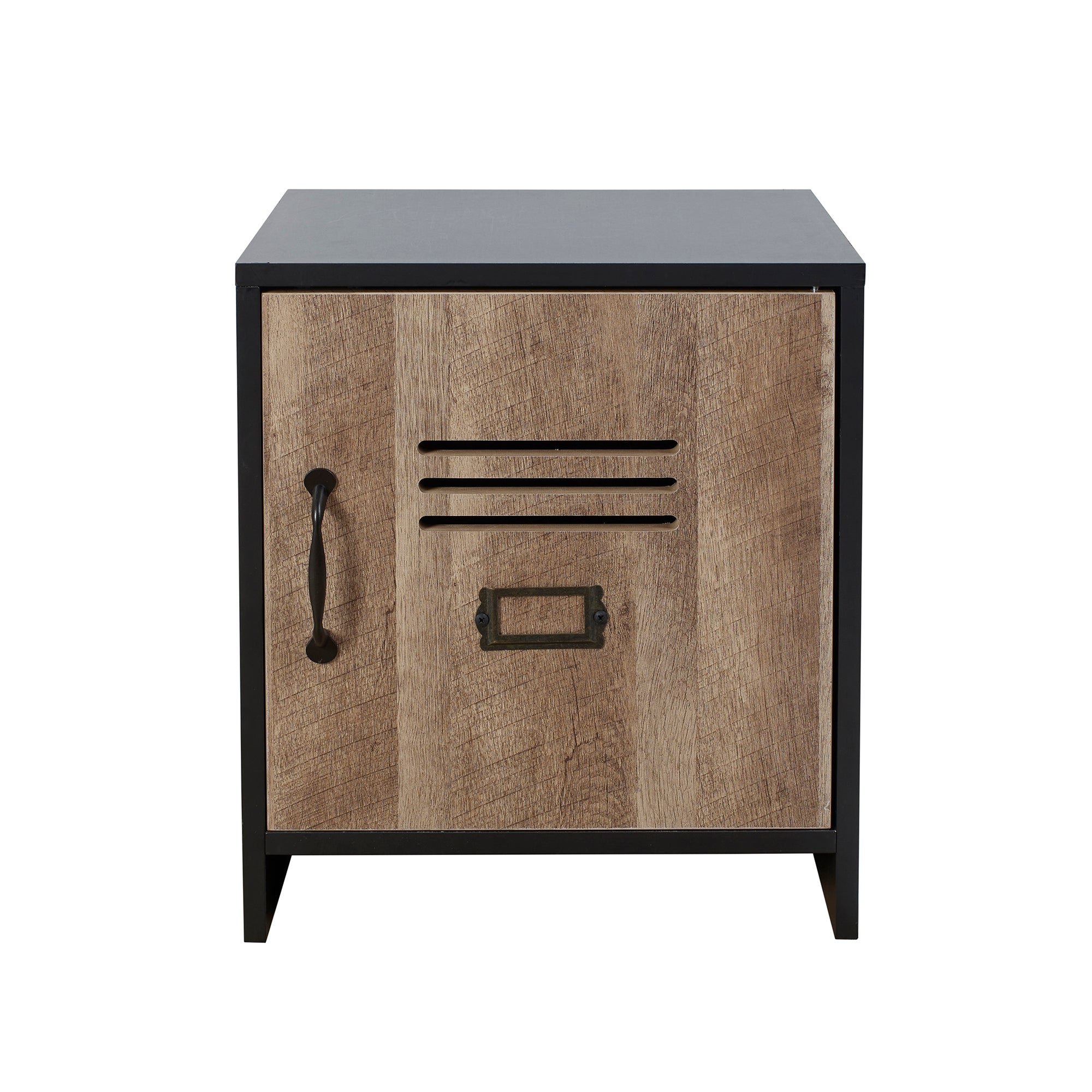Wooden 1 Door Bedside Table, Black Black and Brown Price Comparisons | Compare The Build