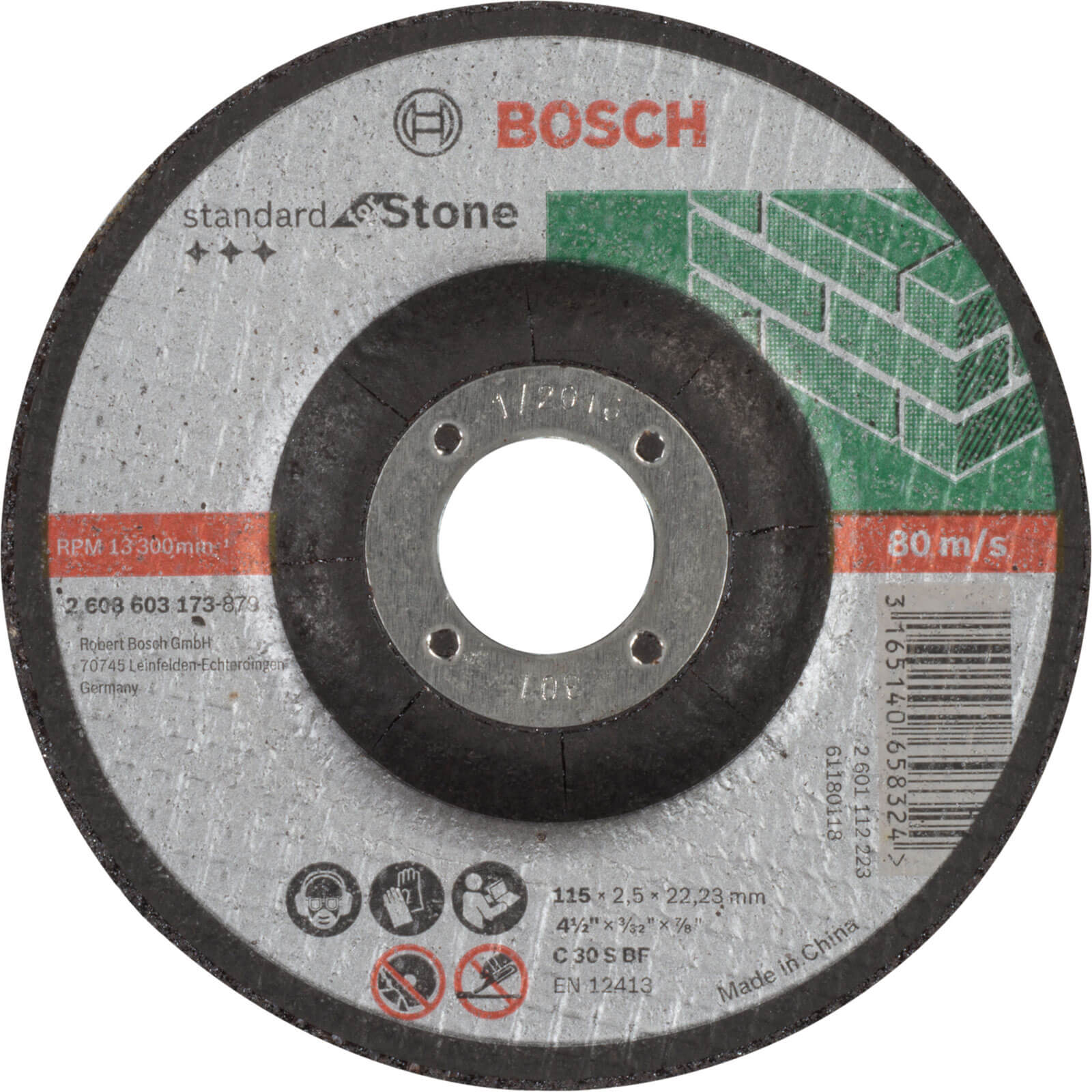 Bosch Standard Depressed Centre Stone Cutting Disc 115mm 2.5mm 22mm | Compare The Build