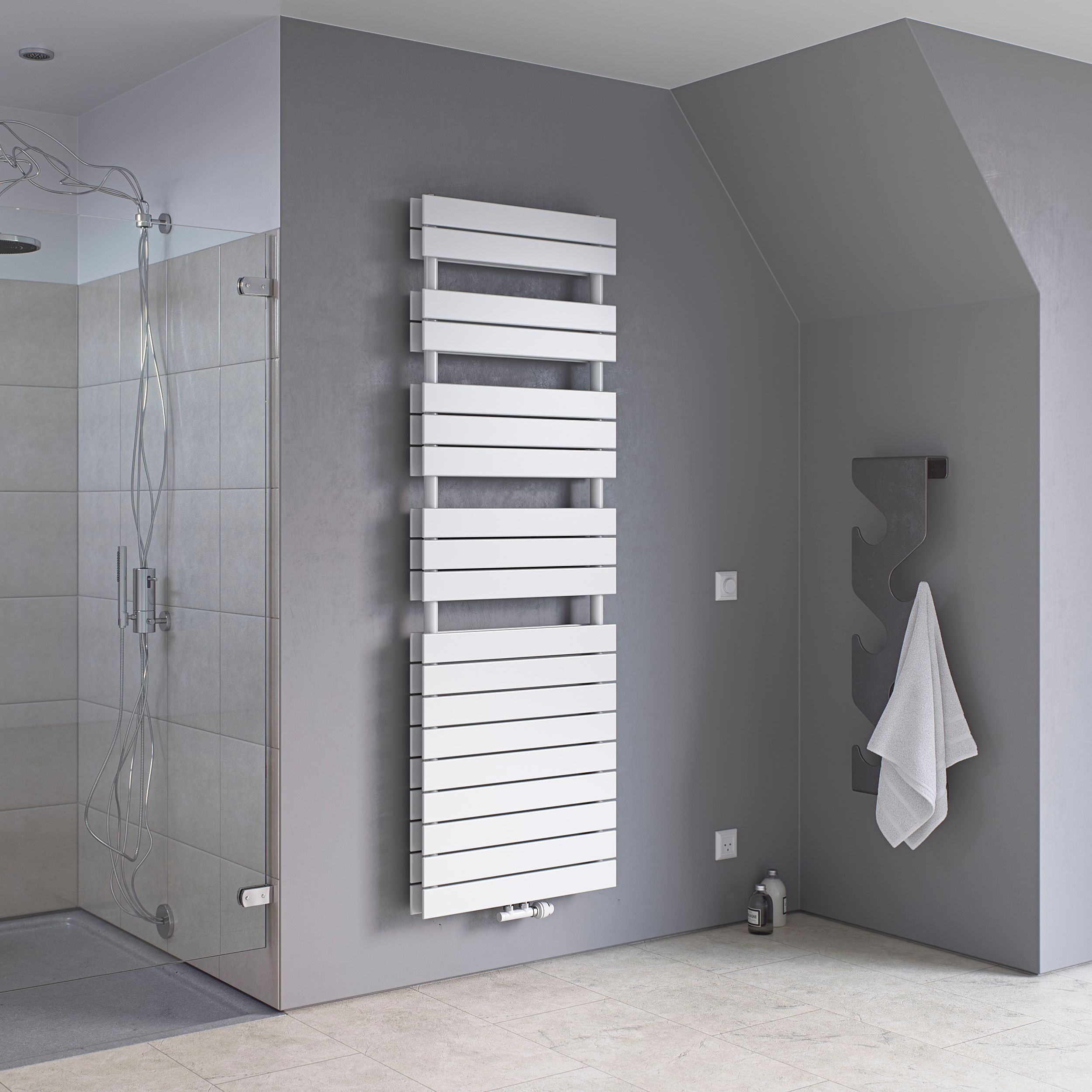 Ximax Vertical Towel Radiator, White (W)500mm (H)970mm Price Comparisons | Compare The Build