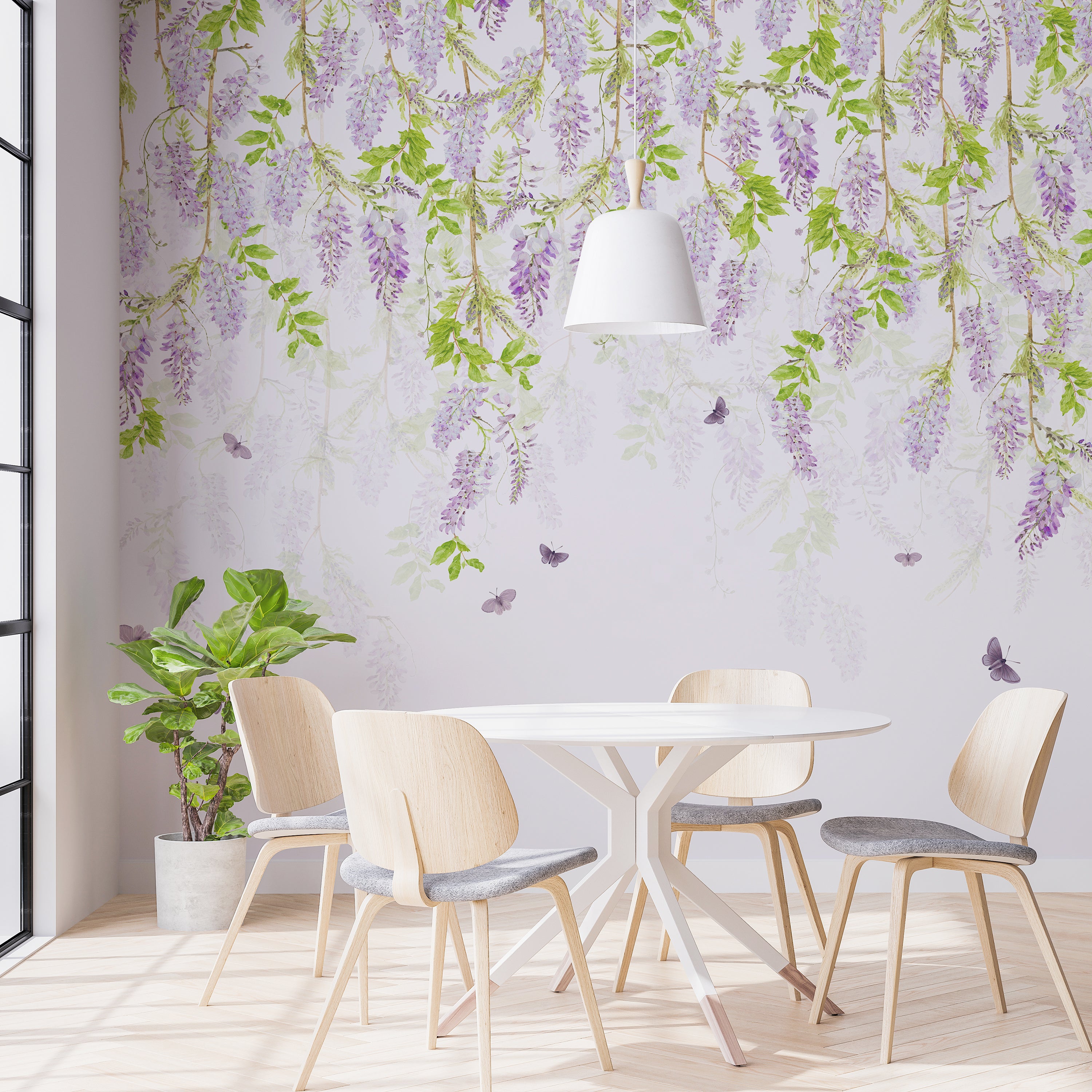 Whispering Wisteria Lavender Mural Purple/Green Price Comparisons | Compare The Build