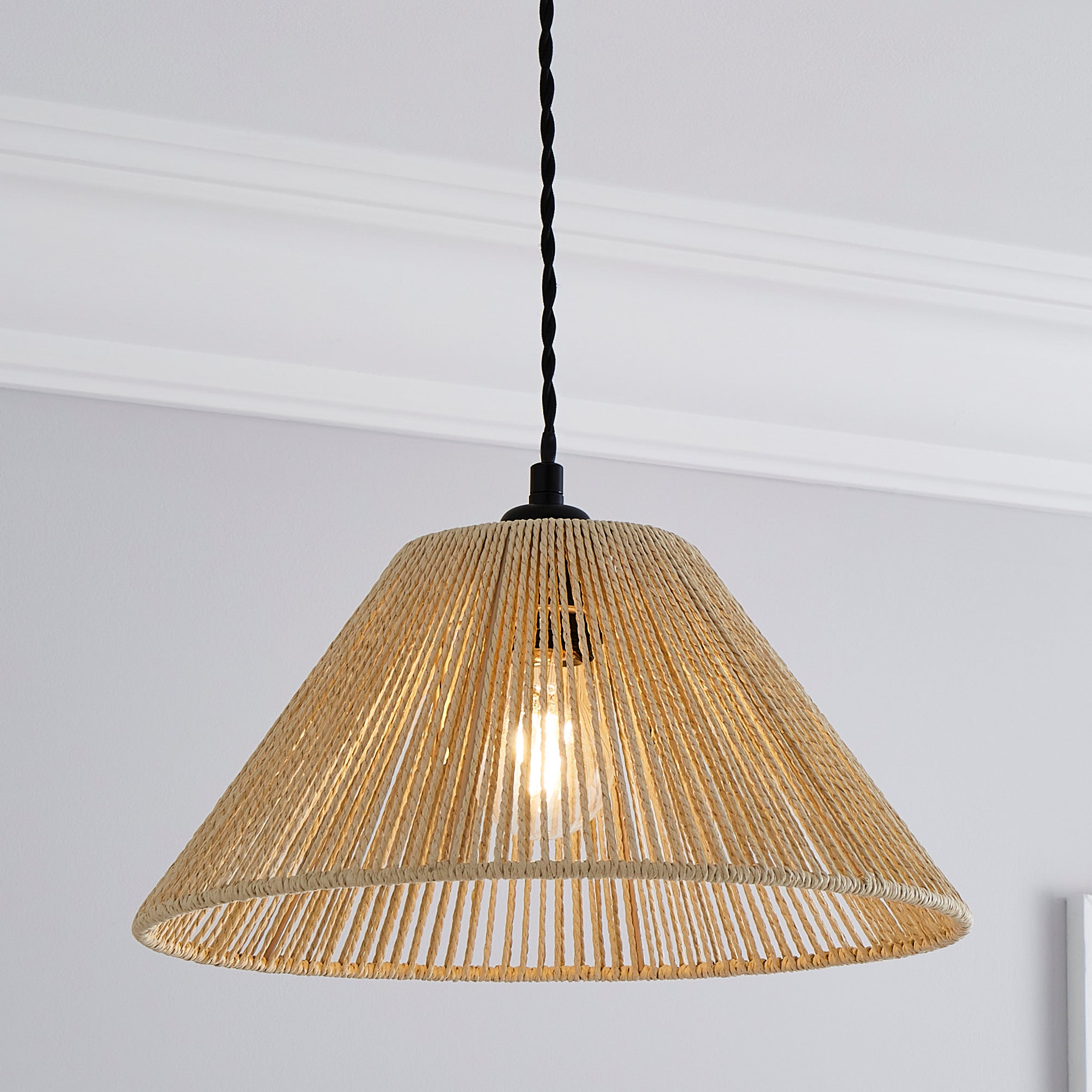 Kabir Tapered String Pendant Shade Brown Price Comparisons | Compare The Build