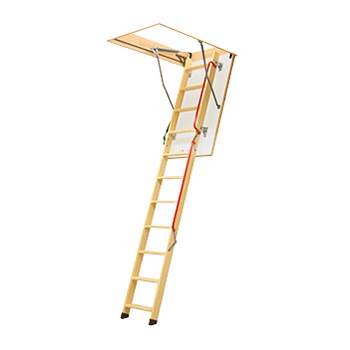 Fakro Lux 3 Section Wooden Loft Ladder 2.8m Length - 60cm x 120cm LWL/01 Price Comparisons | Compare The Build