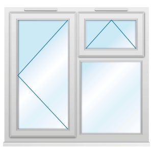 Euramax uPVC White Left Side Hung & Top Hung Casement Window - 1190 x 1010mm Price Comparisons | Compare The Build