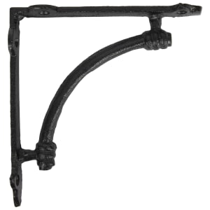 Rustic Arch Black Shelf Bracket - 270 x 270mm Price Comparisons | Compare The Build