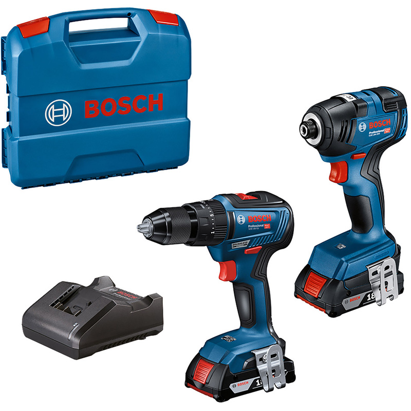 Bosch 18V Brushless Combi & Impact Driver Twin Pack 3 x 2.0Ah Price Comparisons | Compare The Build