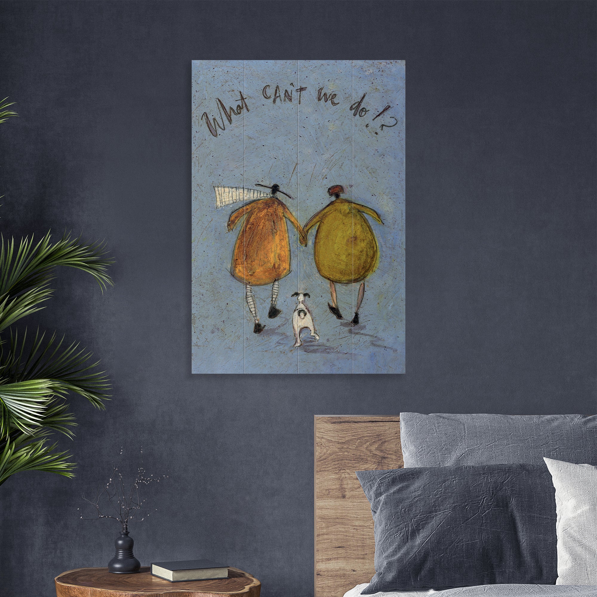 The Art Group What Cant We Do Wooden Wall Art Blue/Yellow Price Comparisons | Compare The Build