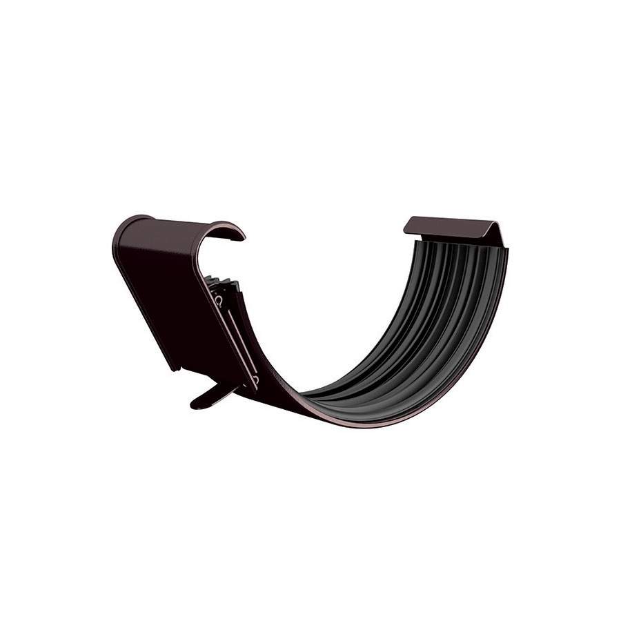 Lindab Half Round Gutter Joint 125mm - Coffee Brown Galvanised Steel RSK125CB Price Comparisons | Compare The Build