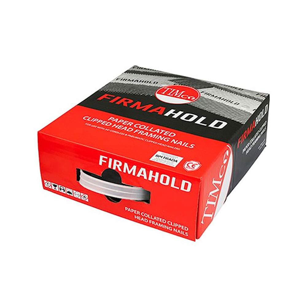 FirmaHold Collated Bright Clipped Head Ring Shank Nails Trade Pack of 3300 - 2.8mm x 63mm Carbon Steel TIMco CBRT63 Price Comparisons | Compare The Build