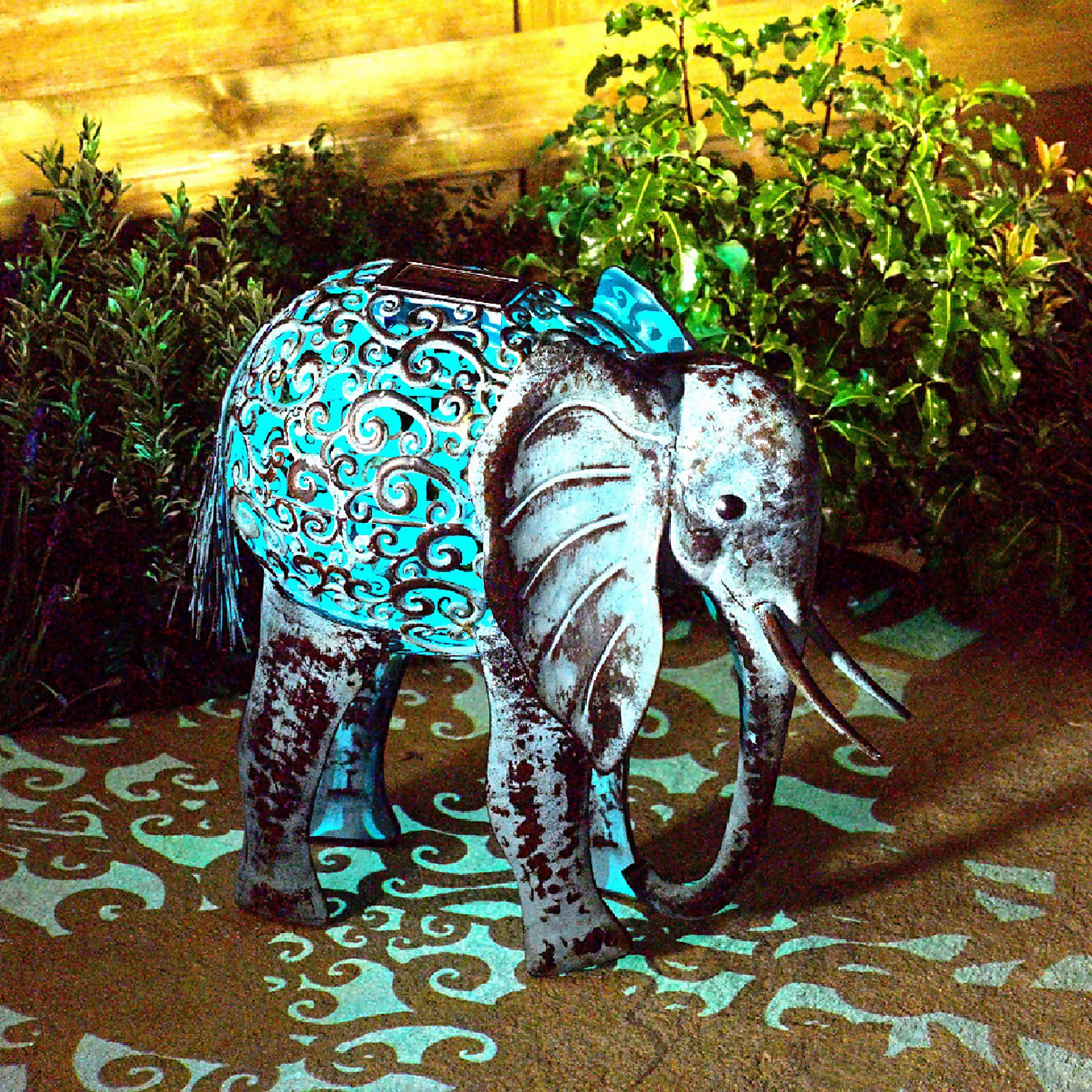 Solar Silhouette Elephant 34x23.5x38cm Price Comparisons | Compare The Build