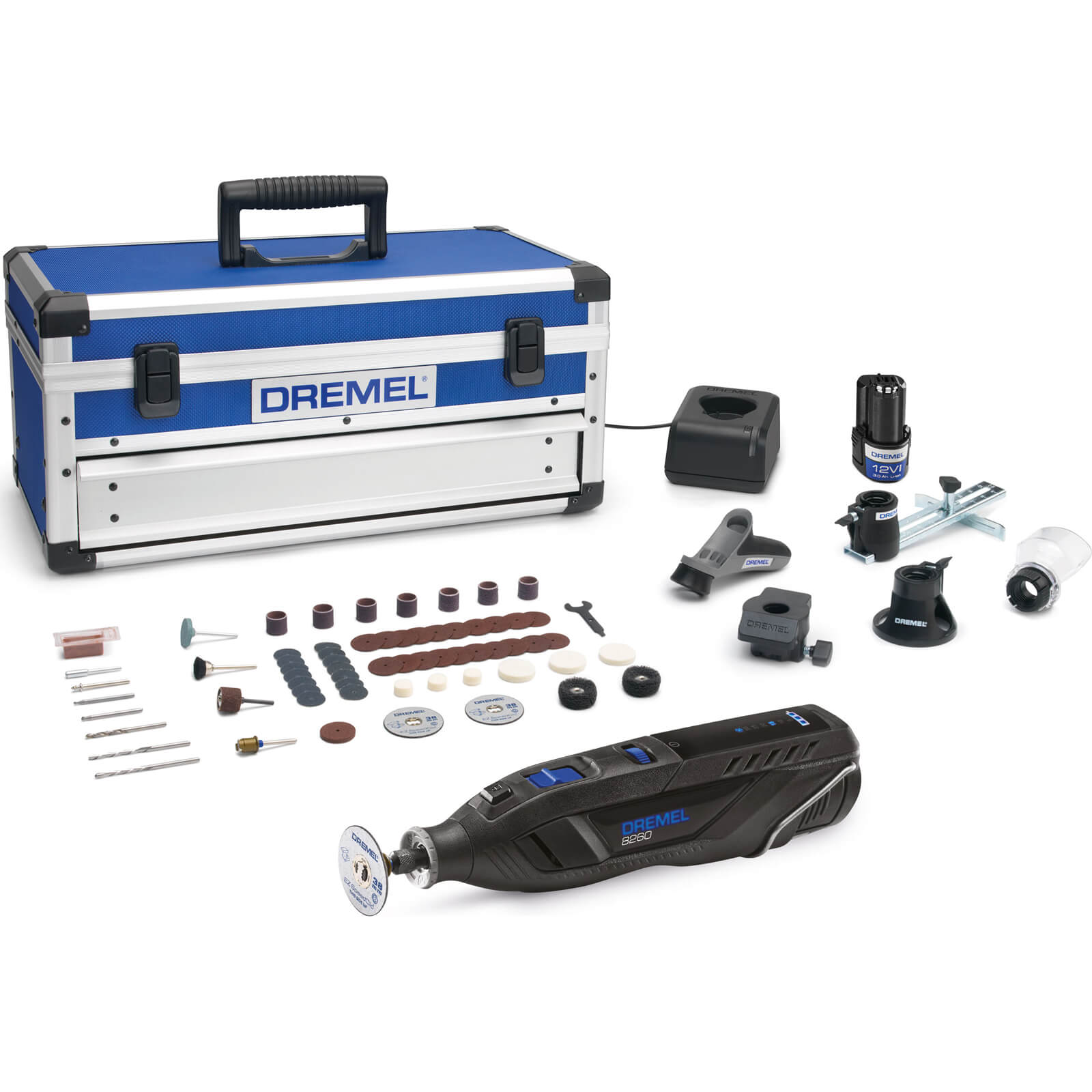 Dremel 8260 12v Cordless Brushless Rotary Multi Tool and 65 Accessory Platinum Kit 2 x 3ah Li-ion Charger Case Price Comparisons | Compare The Build