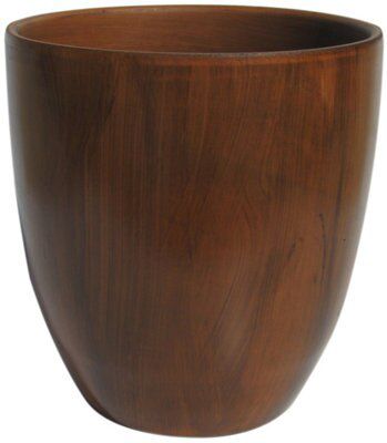 Dallas Glazed Dark Brown Wood Effect Ceramic Plant Pot (Dia)24Cm Price Comparisons | Compare The Build