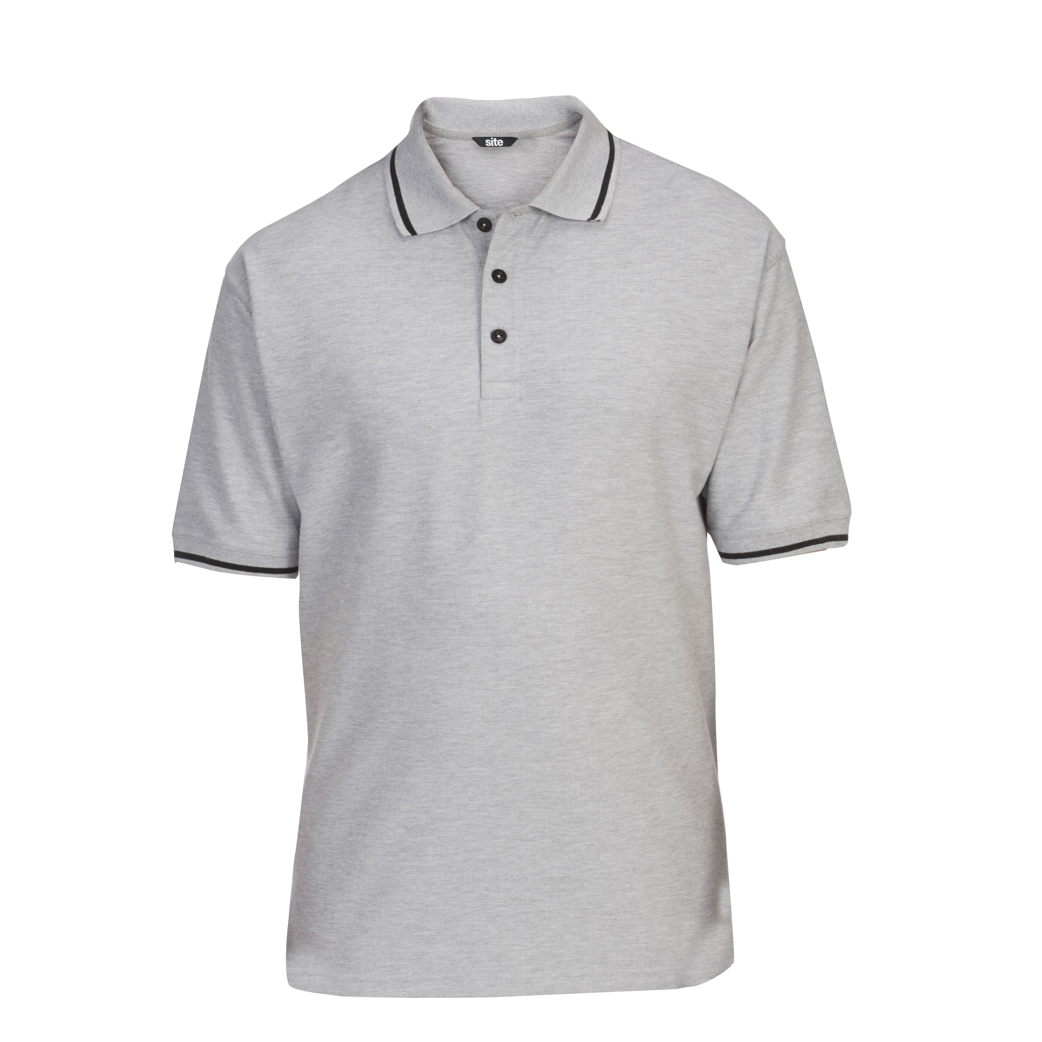 Site Tanneron Grey Melange Men's Polo Shirt Medium Price Comparisons | Compare The Build