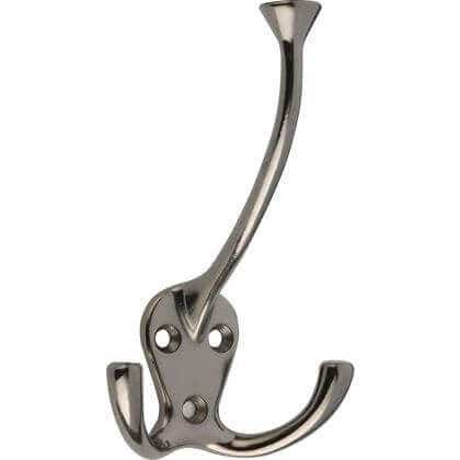 Wide Tip Triple Prong Hat &amp; Coat Hook - Black Nickel - Wall/Door Mountable - Decohooks | Compare The Build