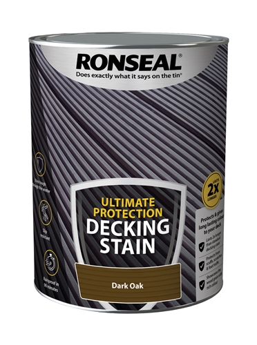 Ronseal Ultimate Dark Oak Matt Decking Wood Stain, 5L | Compare The Build