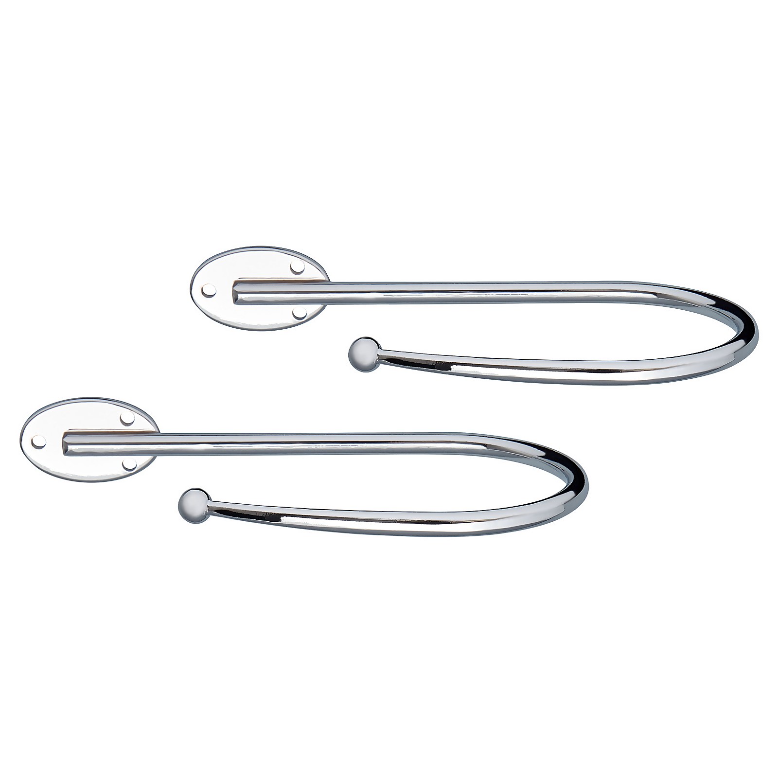 Pack of 2 Polished Chrome J Holdbacks Price Comparisons | Compare The Build