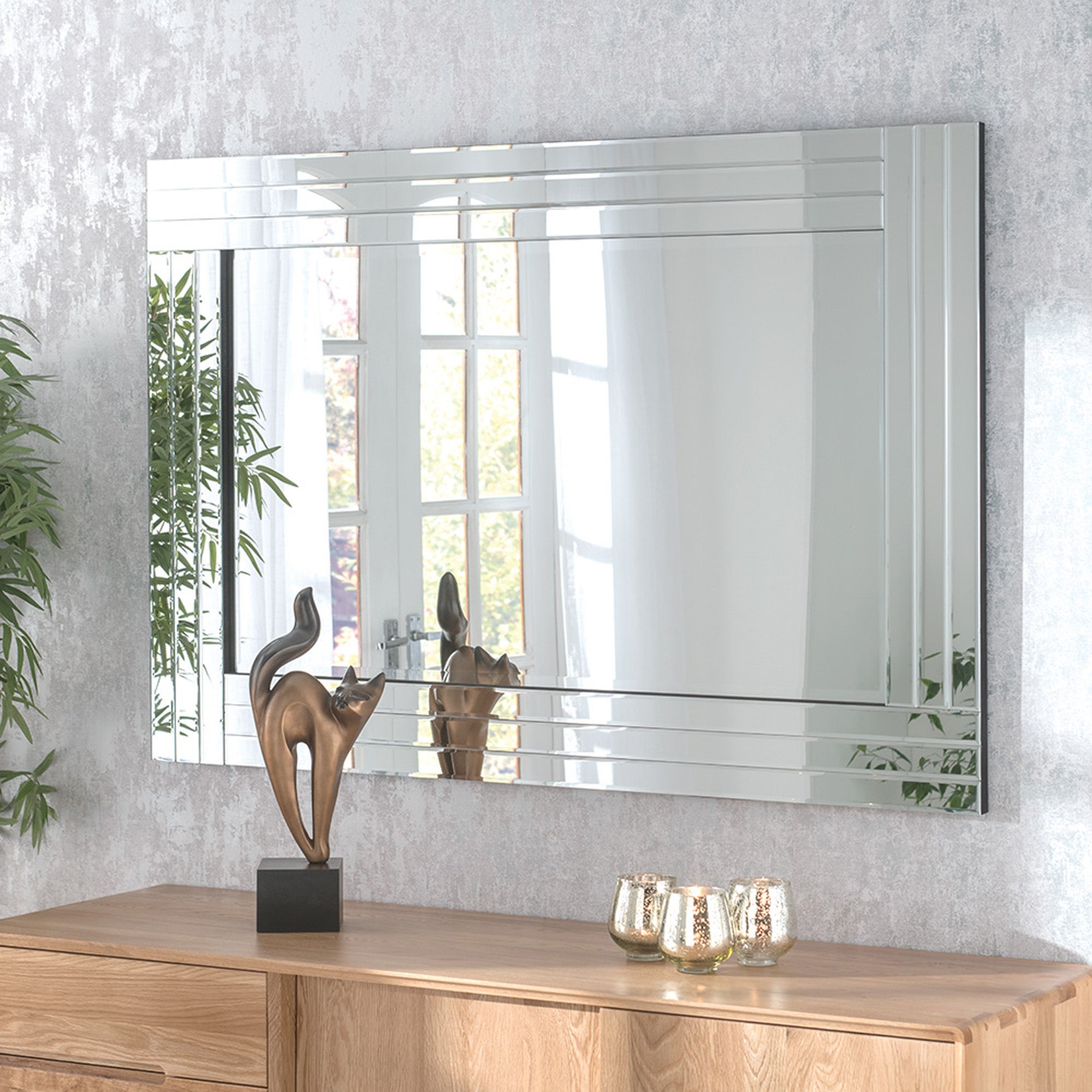 Yearn Surround Mirror, 91x61cm Black/Clear Price Comparisons | Compare The Build